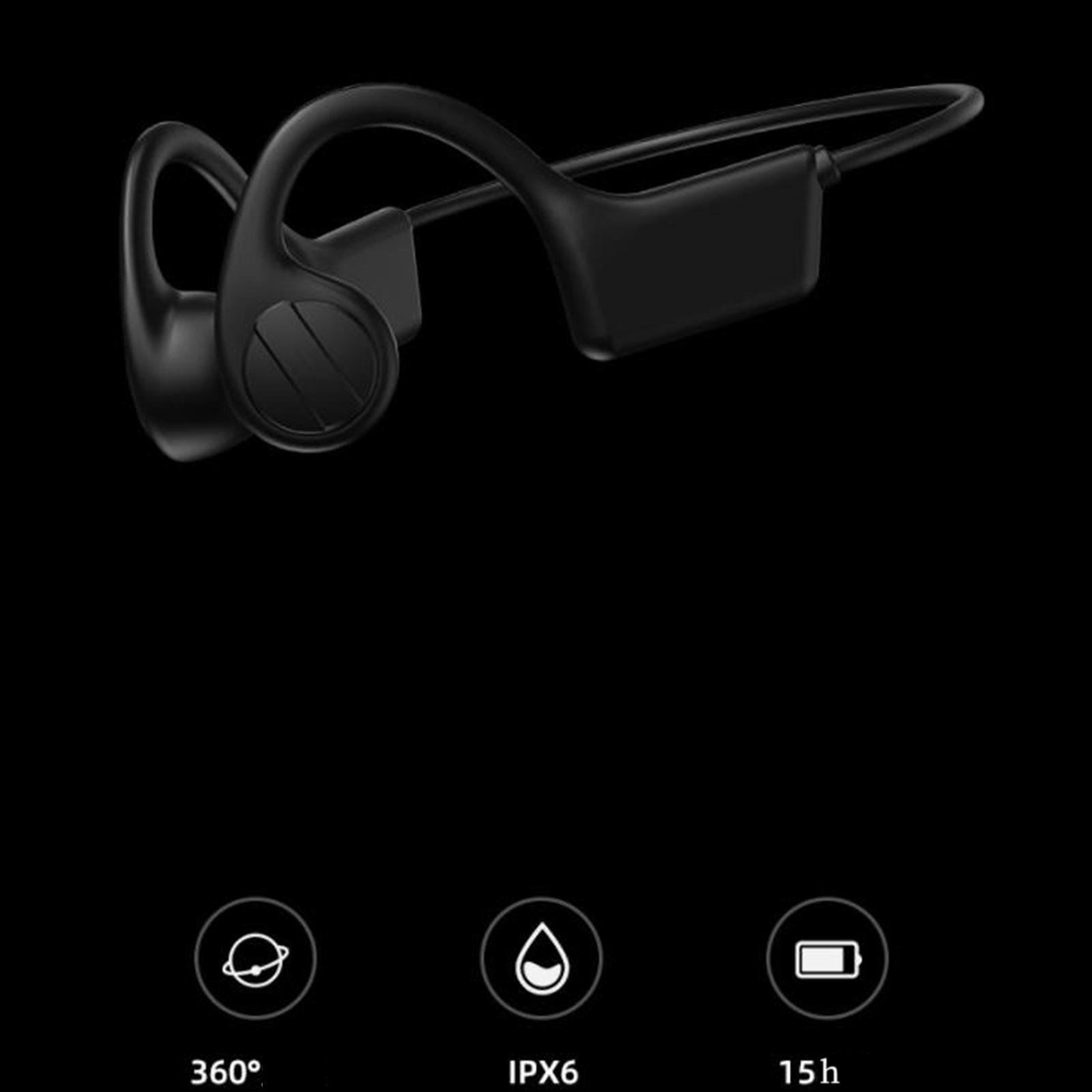 Bluetooth Headphone, Bone Conduction Stereo Noise Reduction Open Ear Headset for Driving
