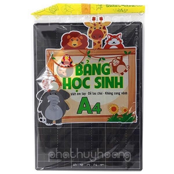 Bảng học sinh A4 viết phấn 2 mặt loại tốt giá rẻ tặng kèm đồ bôi