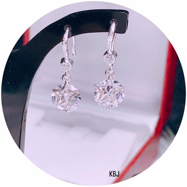 BÔNG TAI SAO GẮN ĐÁ BẠC TA -