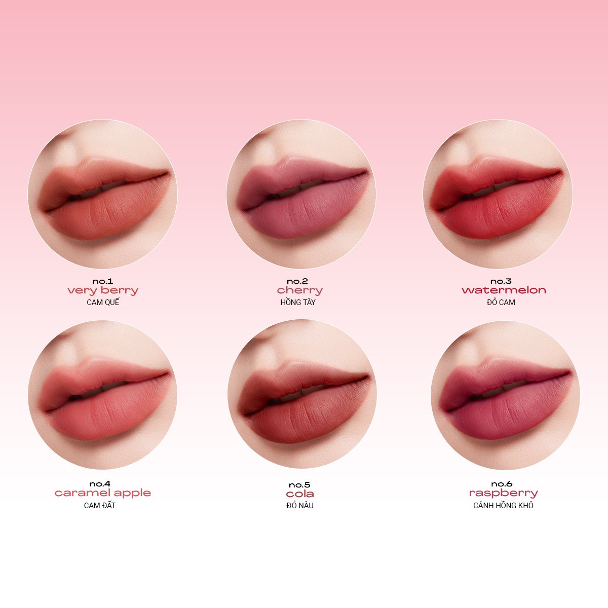Bộ đôi M.O.I SON TINT LÌ NHẸ MÔI LÂU TRÔI 12H LOLLIPOPS - Matte Lasting Lip Tint - Lollipops và Chì kẻ viền môi đa năng Perfect Shape Lip Liner