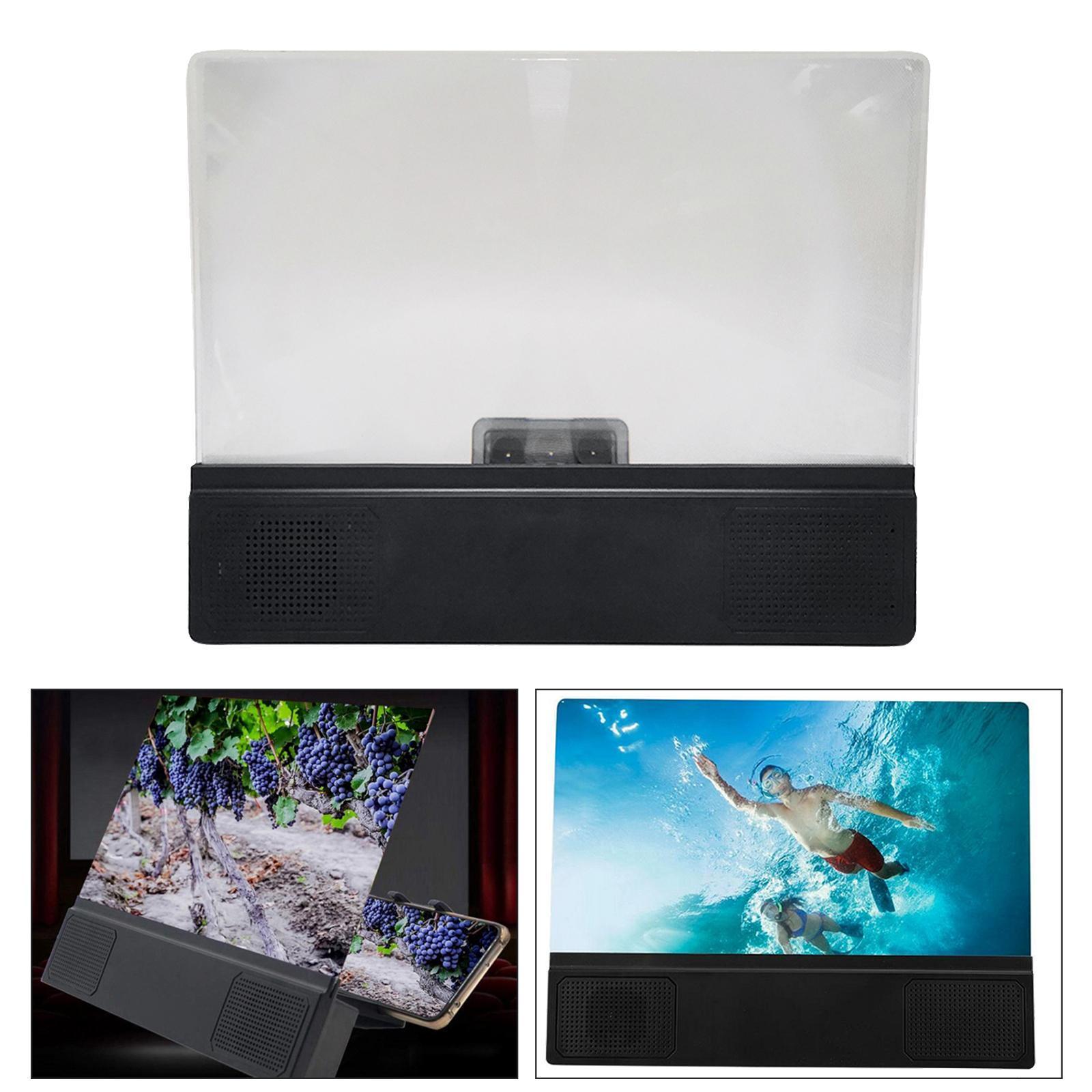 12 inch Mobile Phone Curved Screen Magnifier 3D HD Video Amplifier for Video