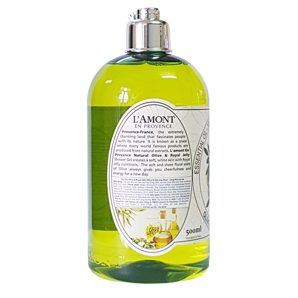 Combo 2 Sữa Tắm L'amont En Provence Hoa Anh Đào và Olive  500ml/chai