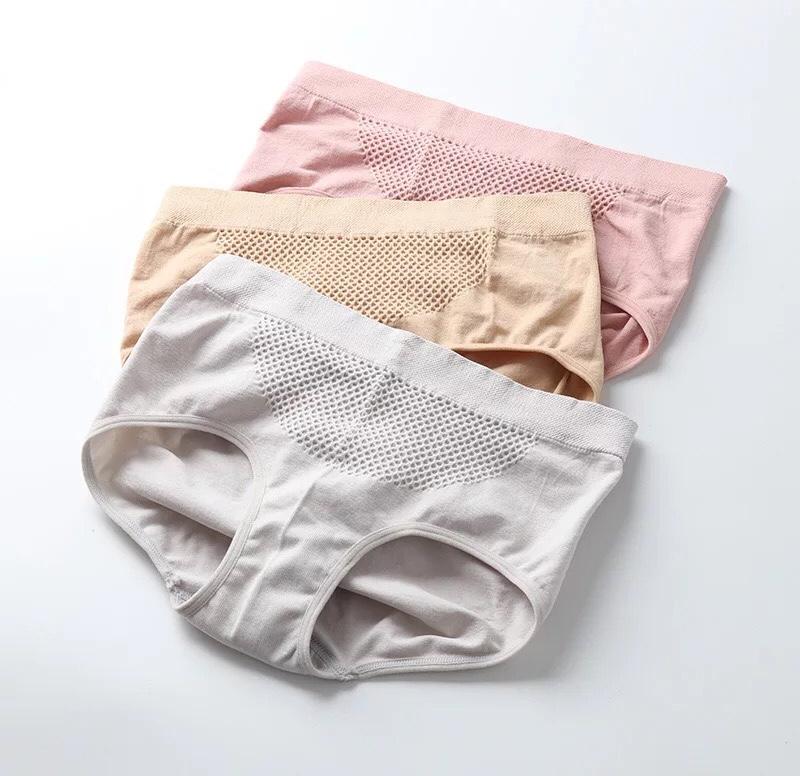 Set 4 Quần Lót Nữ Kháng Khuẩn Nâng Mông Túi Zip QL01
