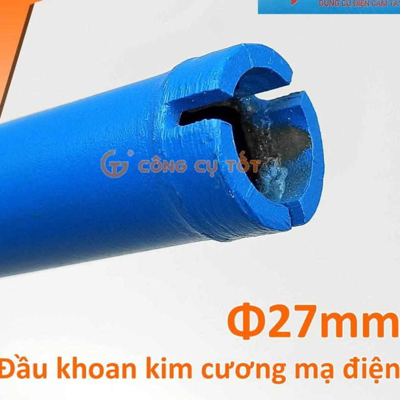 Mũi khoét tường ướt kim cương mạ điện Ø27 x 370mm