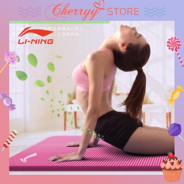 Thảm Tập LiNing Chính Hãng 10mm 15mm - Thảm Tập Yoga Chống Trượt - Thảm Tập Gym, Yoga Tại Nhà