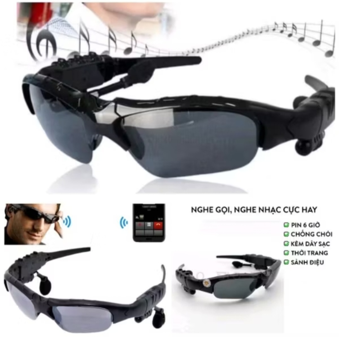 1 CÁI KINH ĐEO NGHE NHẠC KẾT NỐI BLUETOOTH ÂM THANH CỰC HAY KÍNH PHONG CÁCH THỜI TRANG