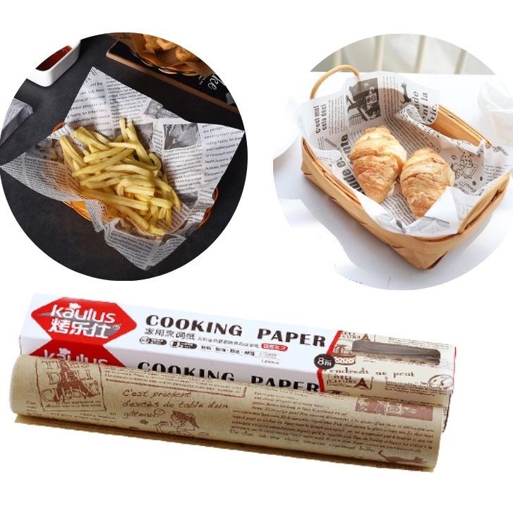 Giấy Nến - Giấy Sáp - Chống Dính - Chống Thấm In Hình Tờ Báo Độc Đáo - Lạ Mắt