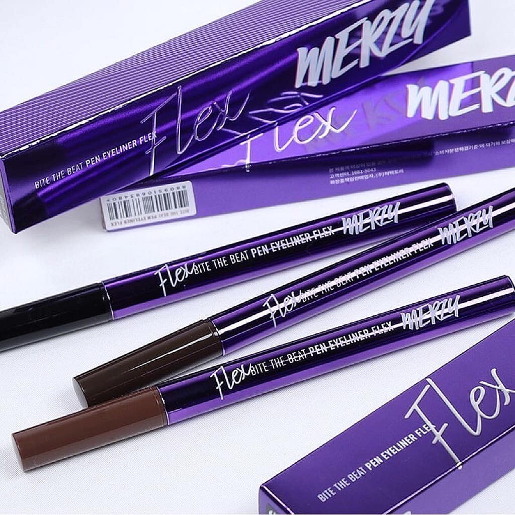 Bút Kẻ Mắt Nước Nét Mảnh, Sắc Nét, Lâu Trôi Merzy Bite The Beat Pen Eyeliner Flex 0.6g