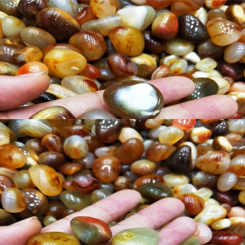 2x20-30mm Natural Agate Stone Feng Shui Reiki Ornament Stone Lucky Stone