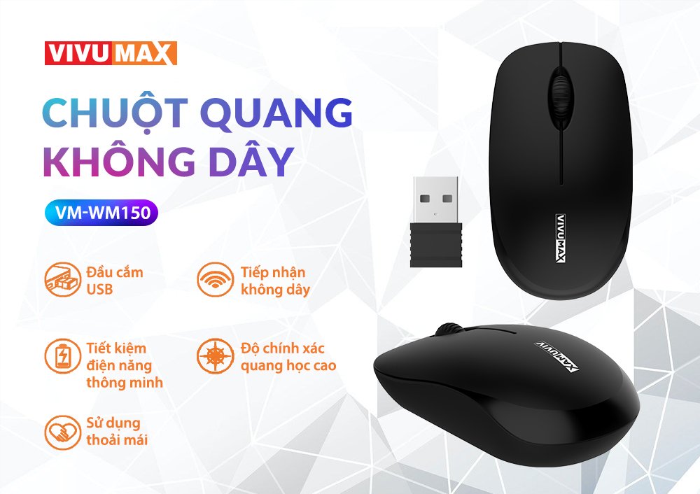 Chuột Quang KHÔNG Dây Vivumax WM150 – Hàng Chính Hãng