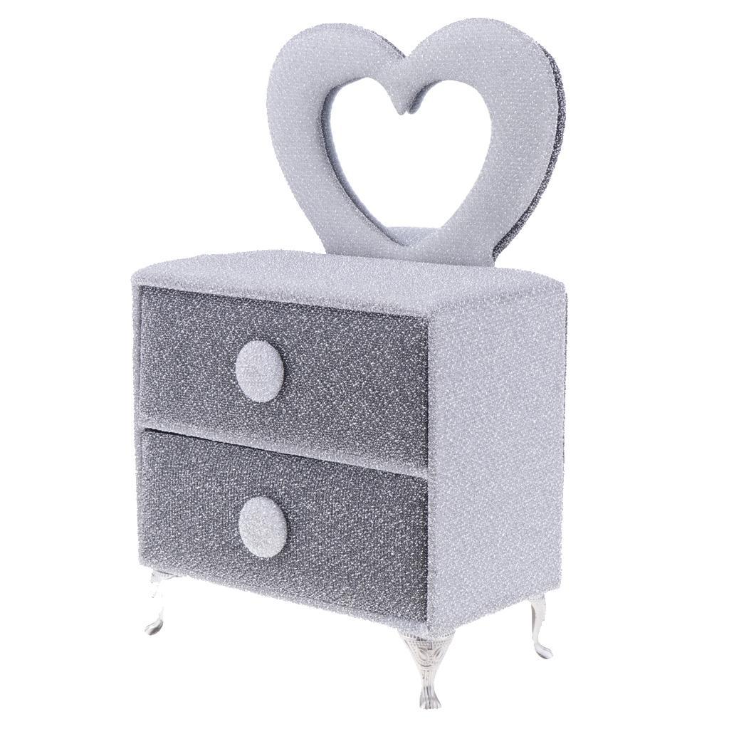 1/6 European Style Silver Dressing Table Dresser Dolls House Furniture for 12'' Hot Toys Phicen Action Figure