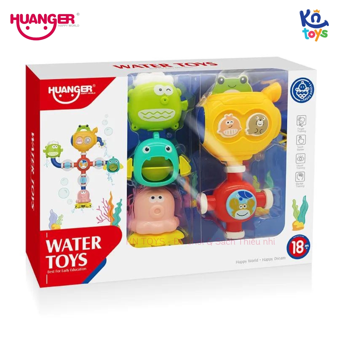 Đồ Chơi Nhà Tắm HUANGER Water Toys HE8070 - Robot Động Vật Biển Phun Nước Cho Bé Từ 18 Tháng Tuổi