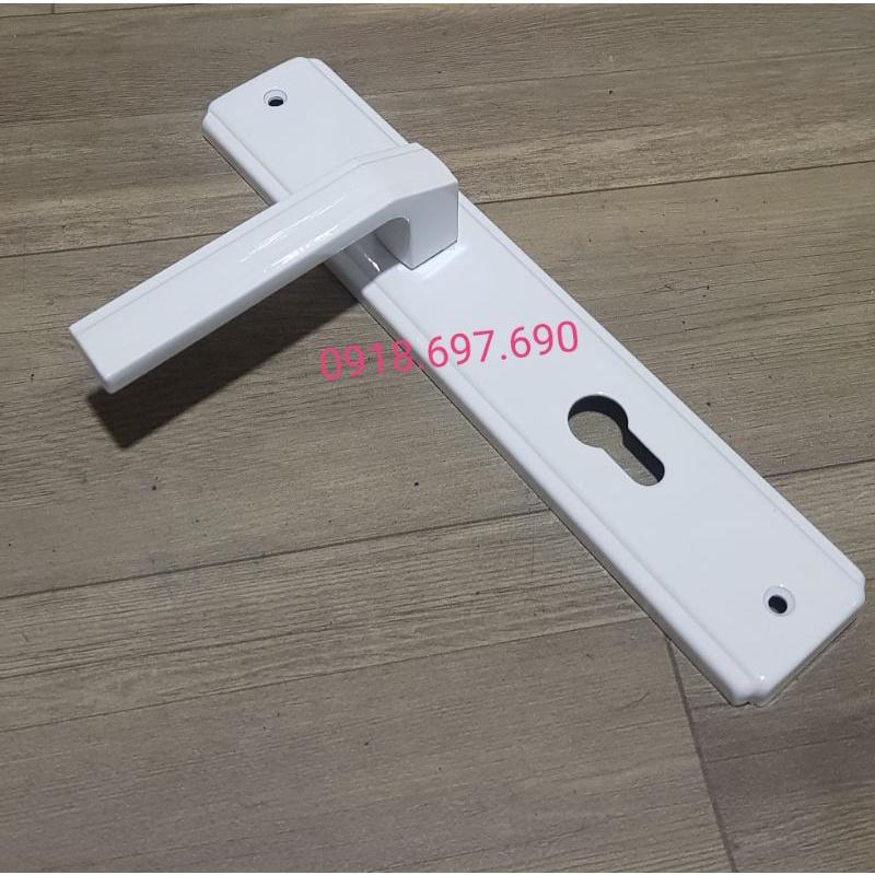 Khóa tay gạt cửa đi màu trắng sữa FB66