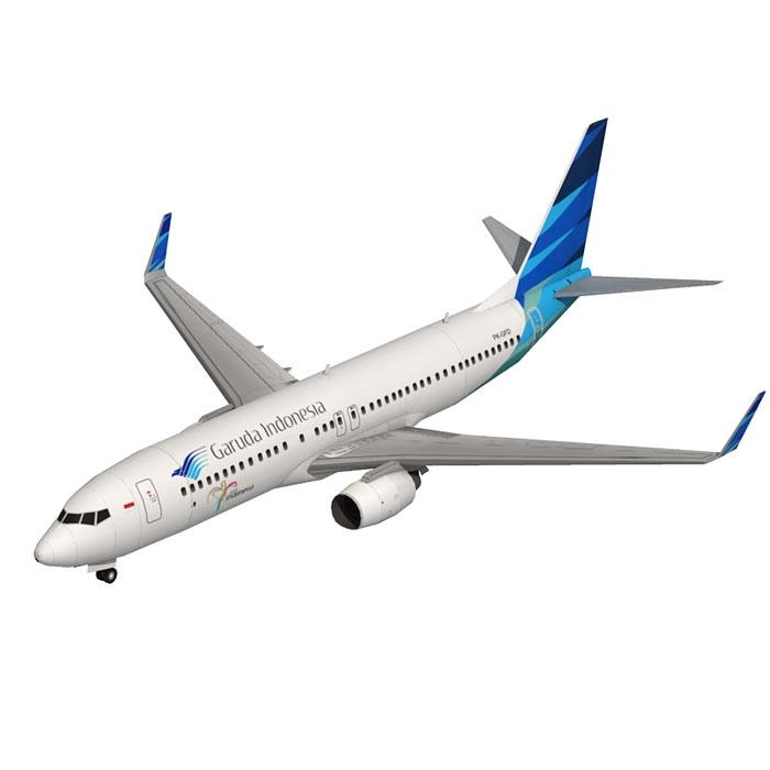 Mô hình giấy Boeing 737-800 Garuda Indonesia tỉ lệ 1/25