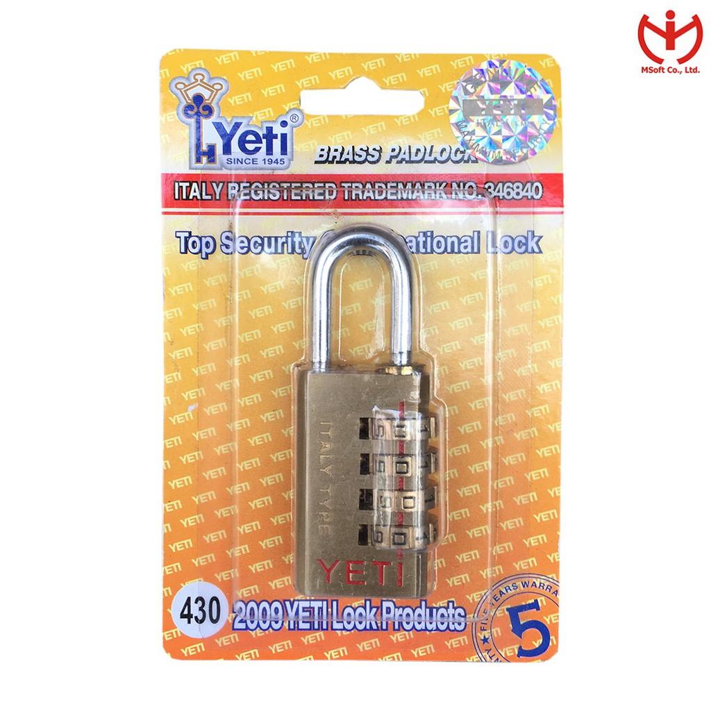 Ổ khóa số YETI thân đồng thau nhiều kích thước - MSOFT