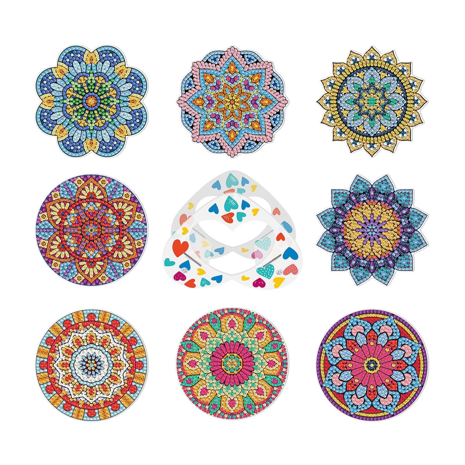 8 Pieces DIY Handmade Painting Coasters Kids for Desktop Cafe Home Decoration