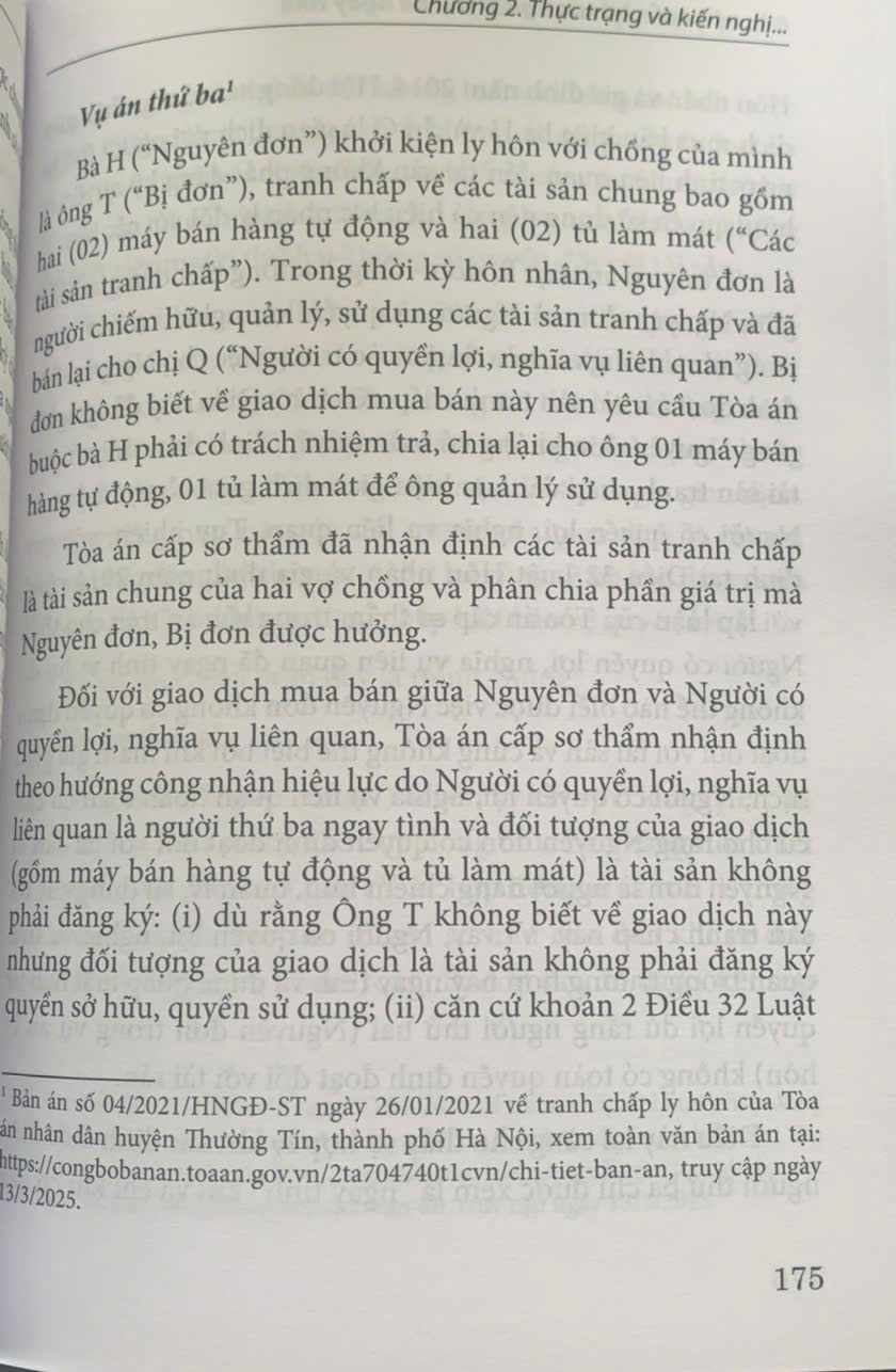 Bảo vệ quyền lợi của người thứ ba ngay tình (sách chuyên khảo)