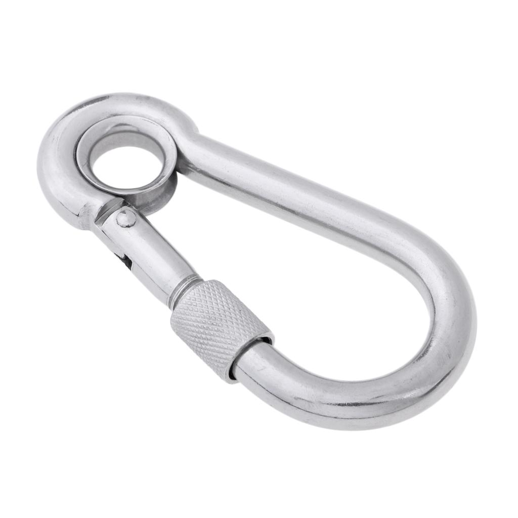 Stainless Steel Safety Carabiner Clip Hook Camping Climbing Hammock