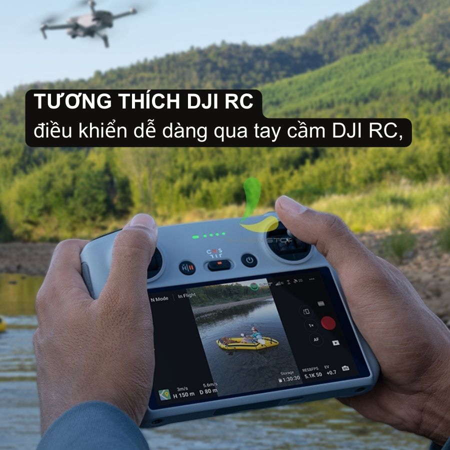 Flycam DJI Mini 3 (+ DJI RC) - Máy bay camera 4K HDR sắc nét, công nghệ truyền video O2 khoảng cách tối đa 10km - Hàng chính hãng