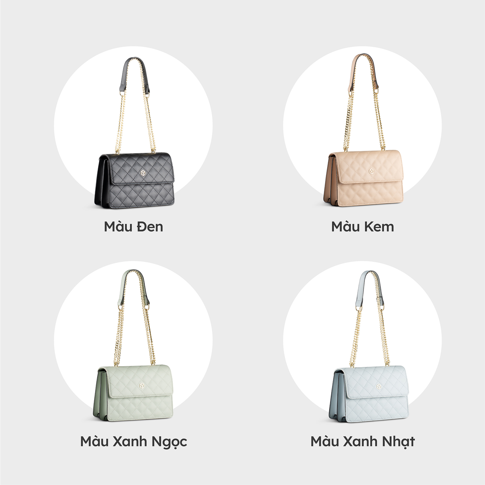 Túi Yuumy ( Thời trang nữ thiết kế trần trám size 22 - Túi đeo chéo da Seasand YN136 )