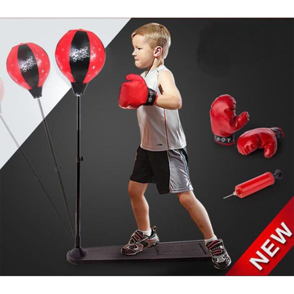 Bóng tập phản xạ,Bóng đấm boxing phản xạ + Găng tay boxing+ Bơm TRẺ EM