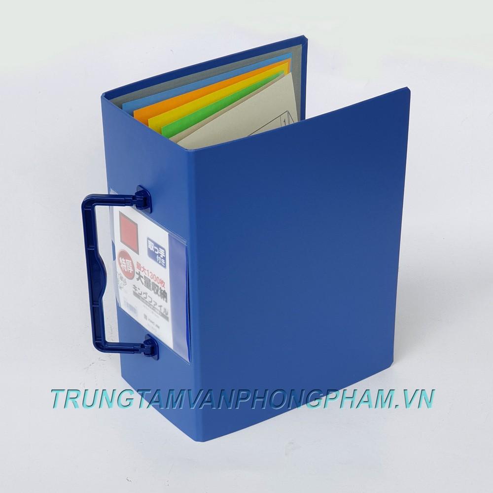 Bìa file 2 còng ống 13cm Kingjim 3513 lưu trữ 1000 - 1300 tờ - gần lớn nhất