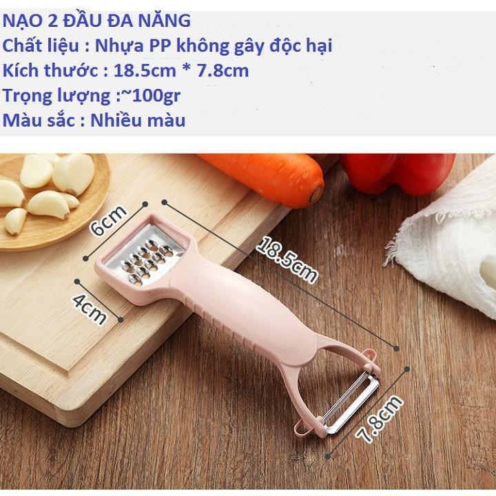 Dụng cụ nạo gọt vỏ rau củ quả, bào, thái sợi đa năng 2in1 tiện dụng, đa năng, hàng Thái Lan