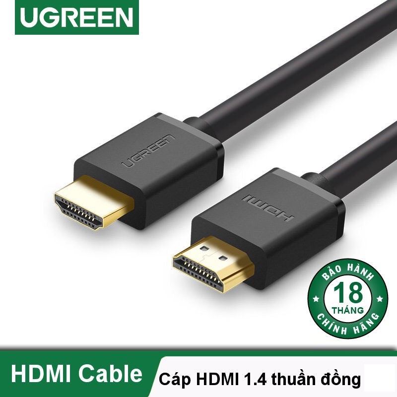 Dây HDMI 1.4 thuần đồng 19+1 Dài 10 M UGREEN HD104 - Hàng chính hãng