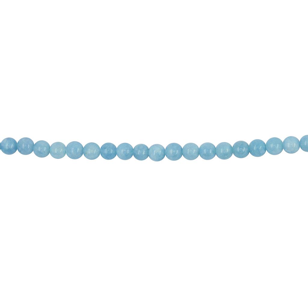 1 Strand of 15inch Natural Blue Jade Loose Gemstone Round Bead for Jewelry Making DIY Bracelets Necklaces Earring 6mm/8mm/10mm