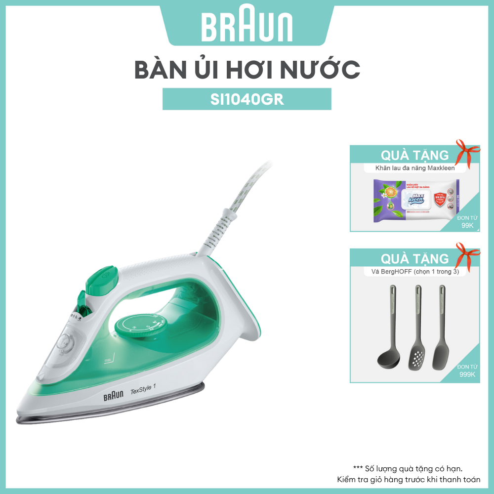Bàn là hơi nước Braun SI1040GR-Hàng chính hãng