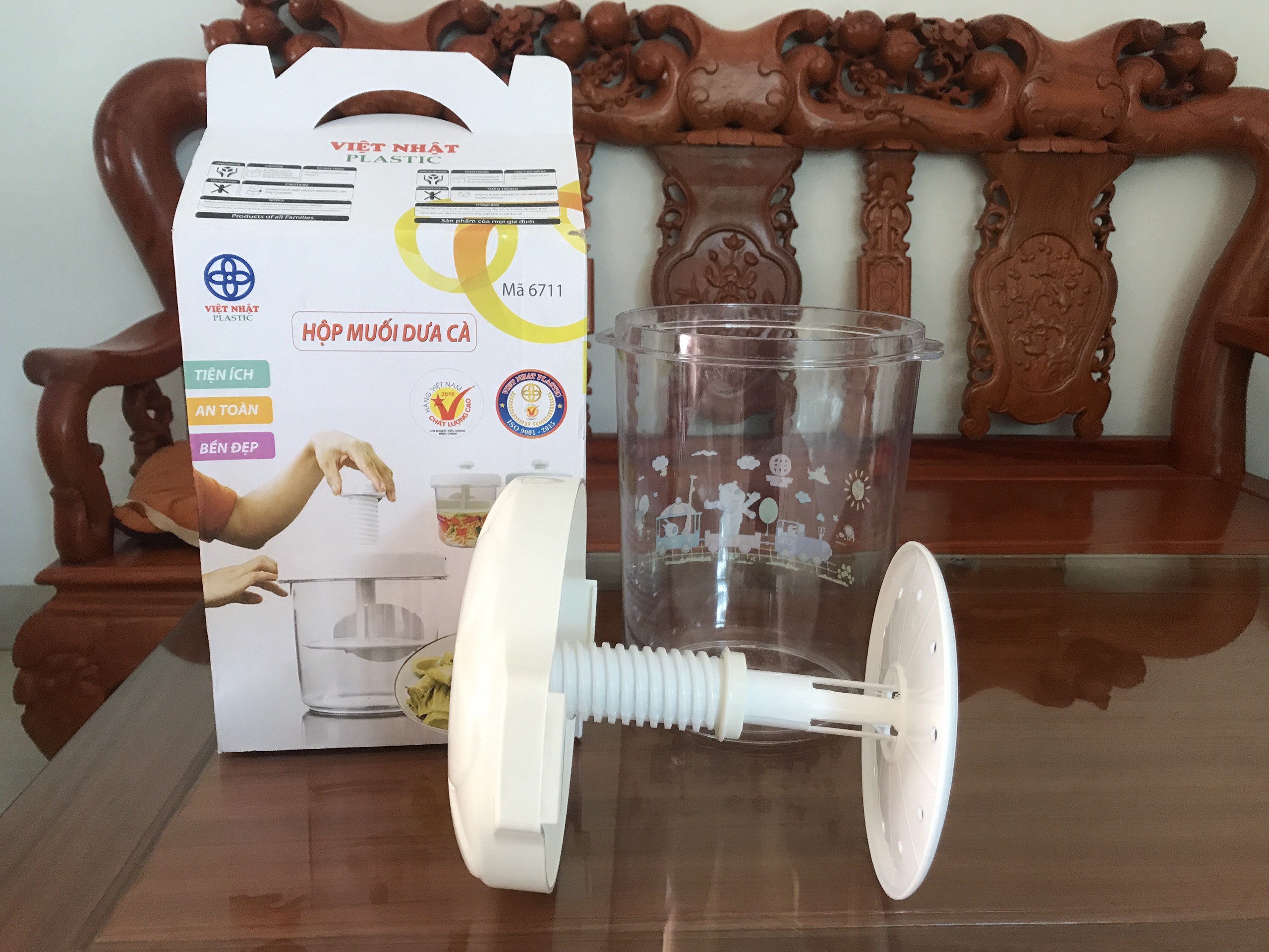Lọ làm muối dưa cà Việt Nhật dung tích 3L & 5L