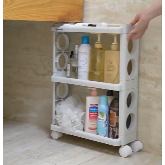 Kệ đa năng 3 tầng Việt Nhật (MS: 5580-3) có bánh xe tiện lợi – Kệ xe đẩy 3 tầng cao cấp -HÀNG VIỆT NAM