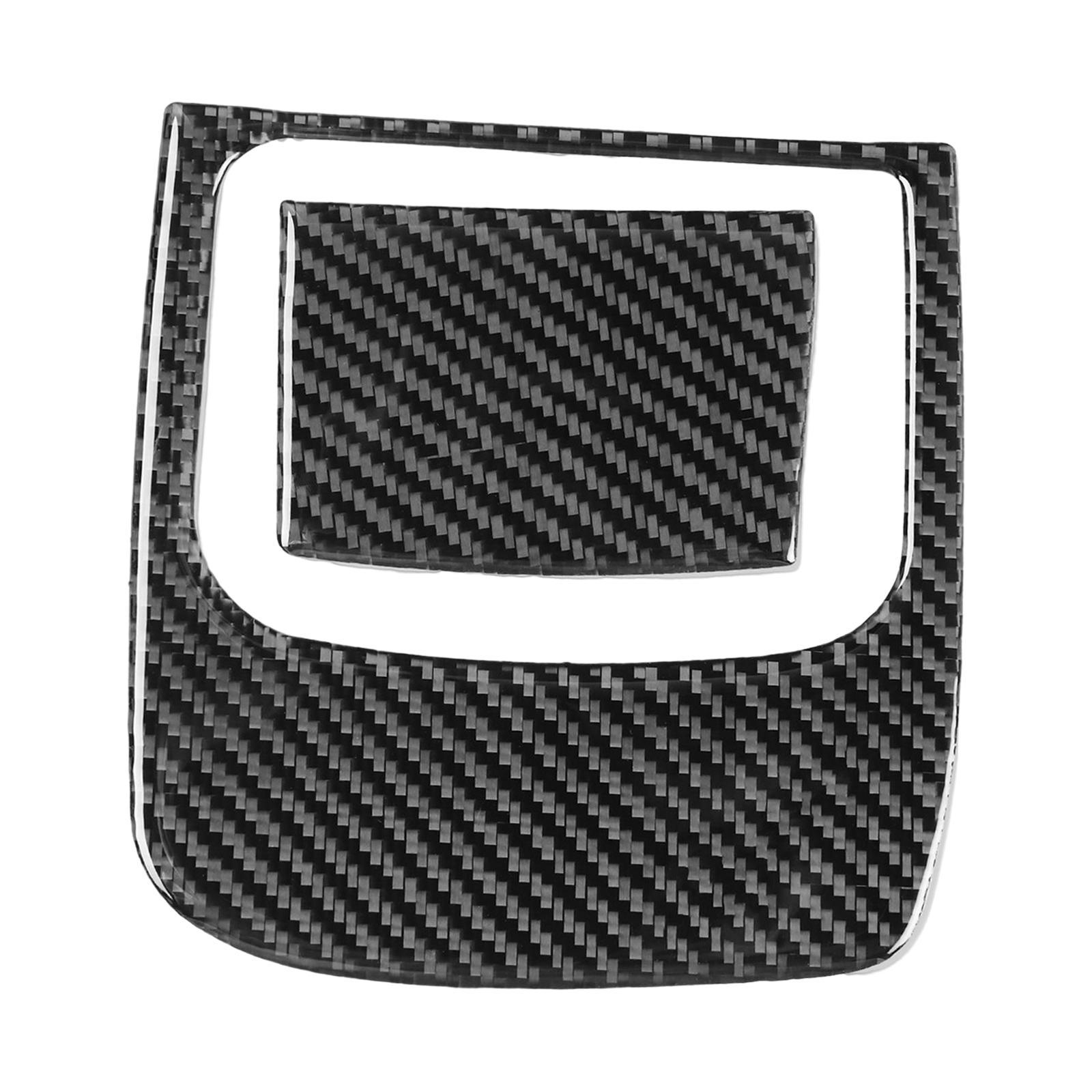 2x Car Rear Console Storage Panel Trim Cover Carbon Fiber Sticker for A90 Accessory Easy Installation