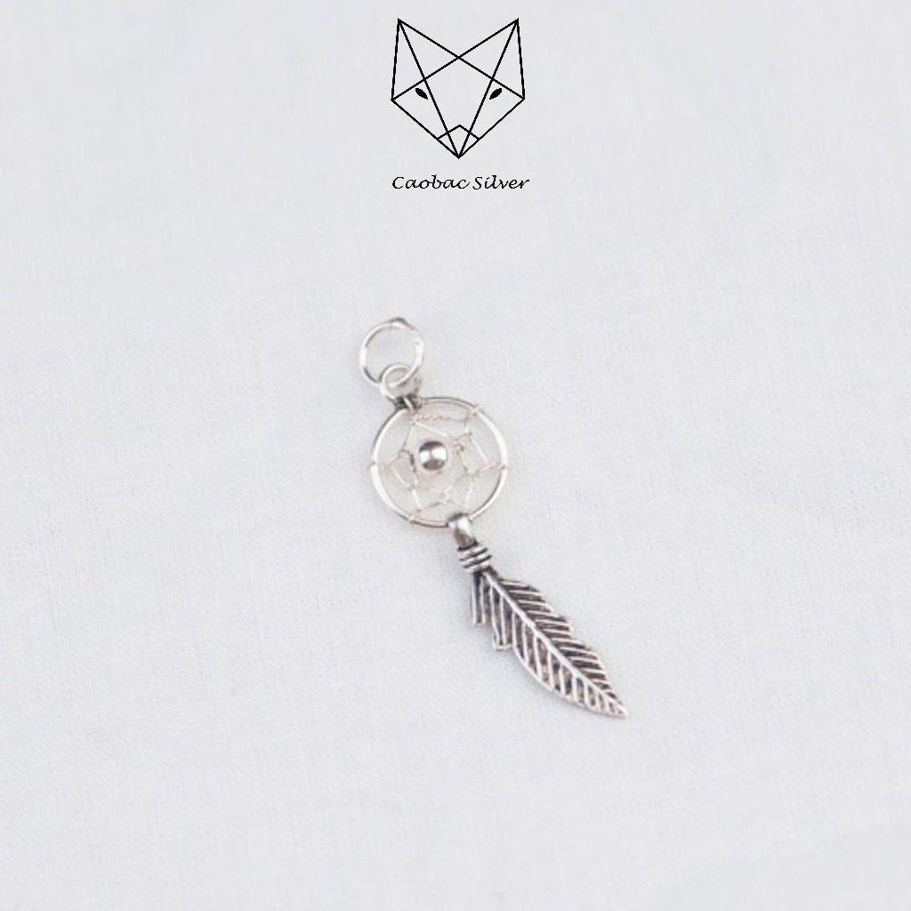 Mặt Dây Chuyền Bạc Thái CaoBac Silver Dreamcatcher Đuôi Một Lá