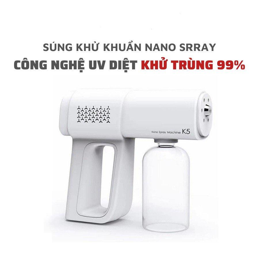 Súng phun khử khuẩn, Máy xịt khử khuẩn K5 cầm tay cao cấp - Bảo hành 12 tháng