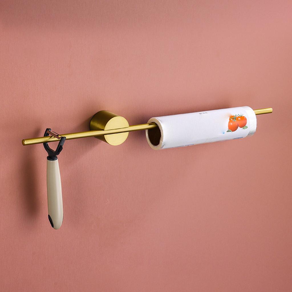 Multifunctional Towel Rack Golden Base Towel Rack 50 Cm + Black Base 50