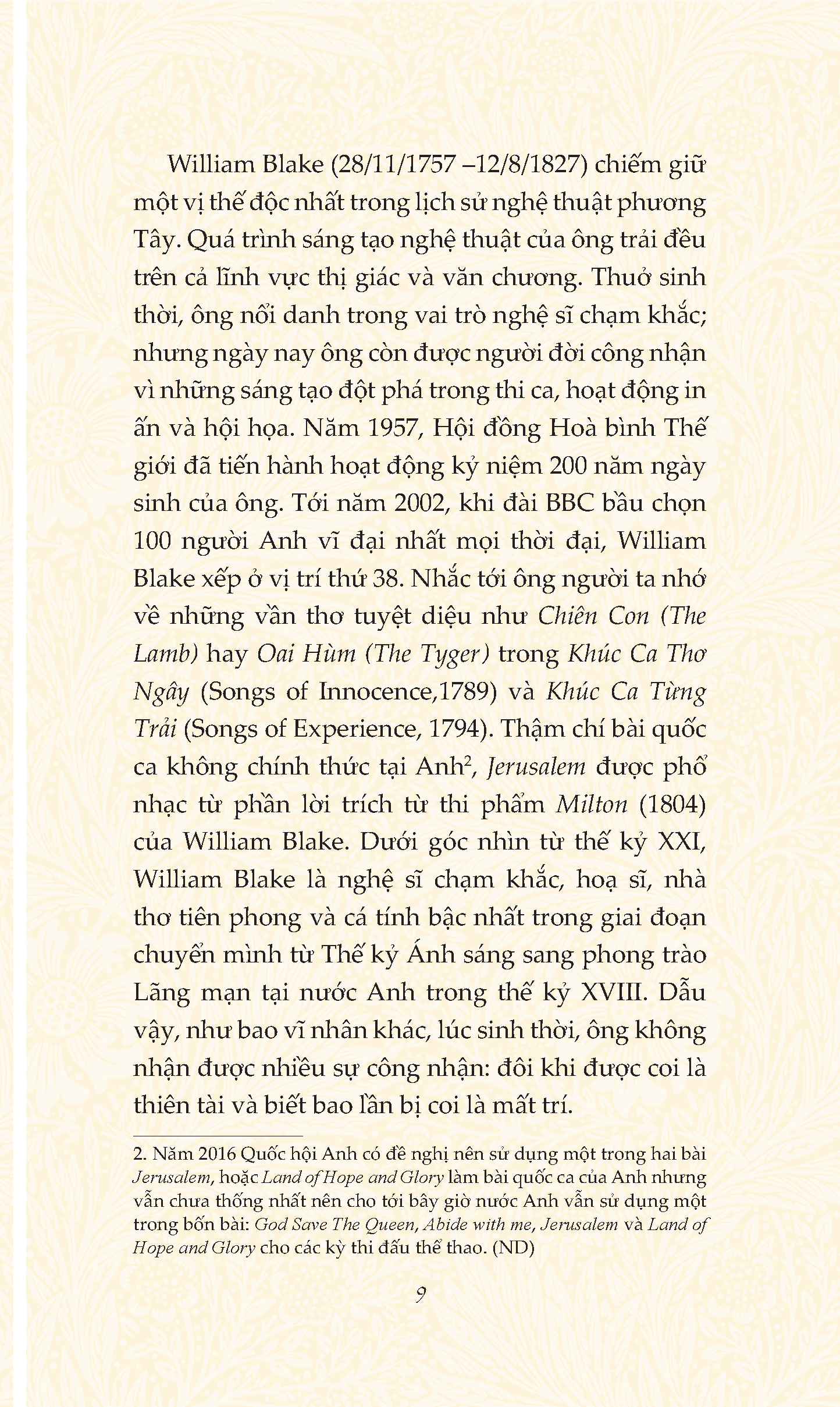 Sách - Tuyển Tập William Blake - Khúc Ca Thơ Ngây Và Từng Trải