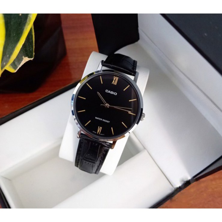 Đồng hồ Casio nam dây da MTP-VT01L-1BUDF