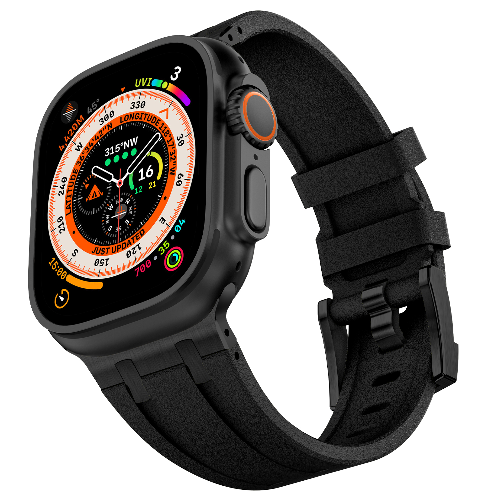 Dây đeo Đầu Kim Loại Stone cho Apple Watch Ultra 1/2/3 &amp; Apple Watch Series 4/5/6/7/8/9/SE/10/11 Size 44/45/46/49mm - Hàng Chính Hãng