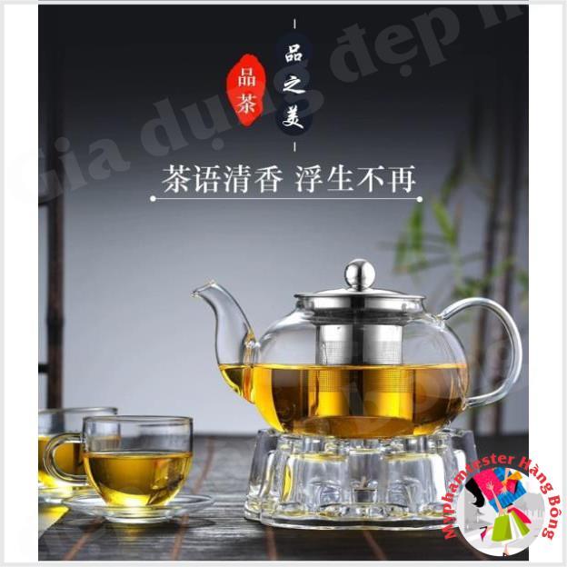 Set ấm chén thuỷ tinh