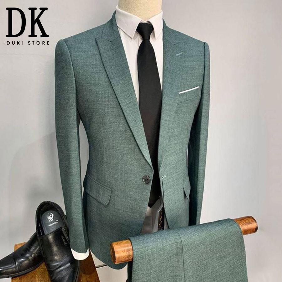 Bộ vest nam màu xanh ngọc cực sang trọng - DUKI STORE