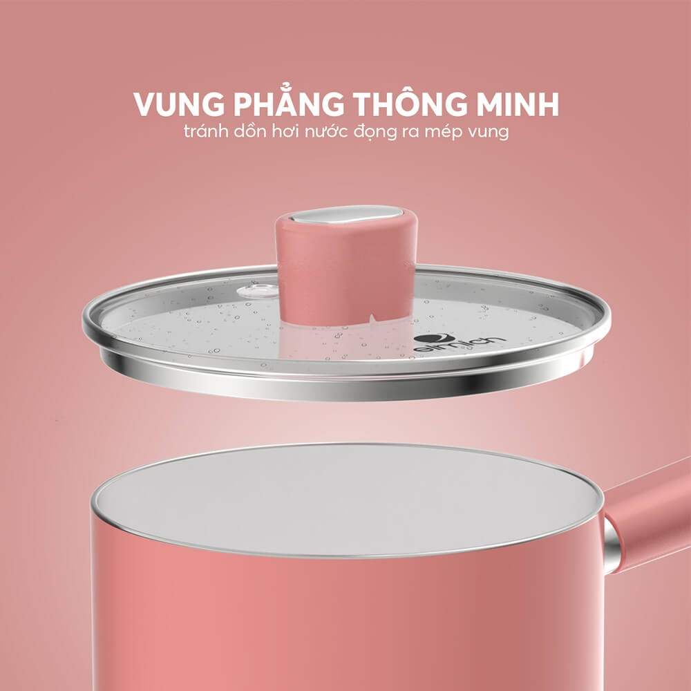 Bộ nồi chảo chống dính 16cm Elmich baby EL-1169AP, Hàng chính hãng, Dùng được nhiều loại bếp - JoyMall