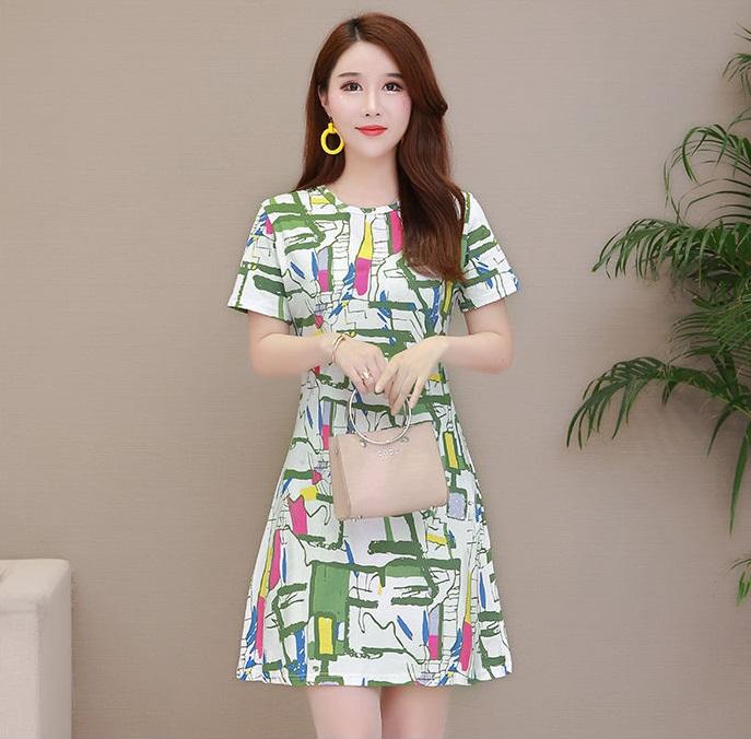 Đầm suông cộc tay họa tiết nổi bật Haint Boutique Da67