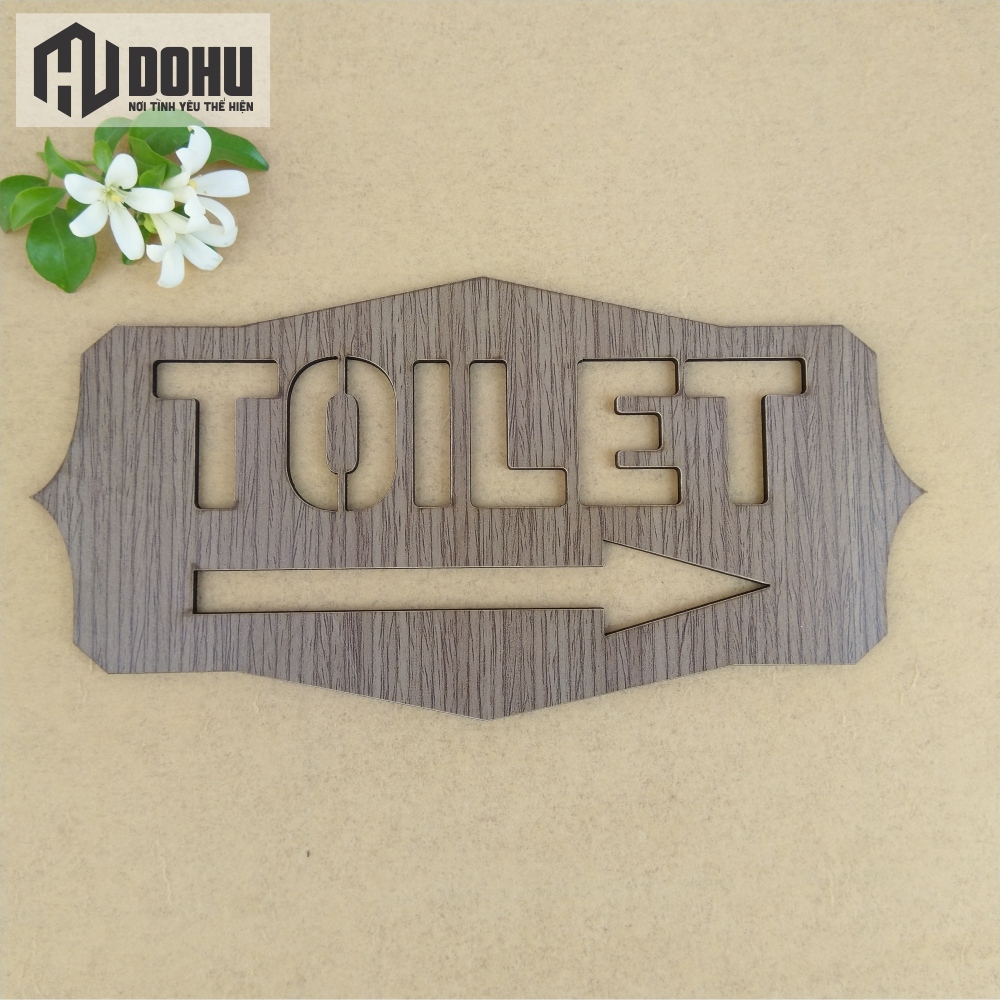 Bảng Gương Vàng Decor Toilet - WC Nam Nữ Gắn Phòng Vệ Sinh - Hiện Đại, Sang Trọng - Có sẵn keo dán tường