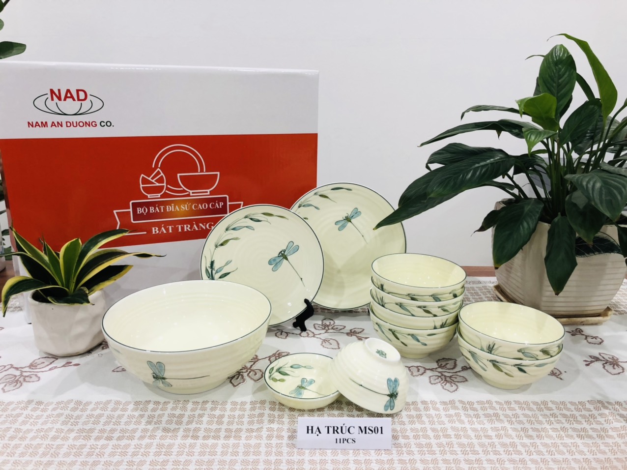 BỘ BÁT ĐĨA SỨ CAO CẤP BÁT TRÀNG - HẠ TRÚC