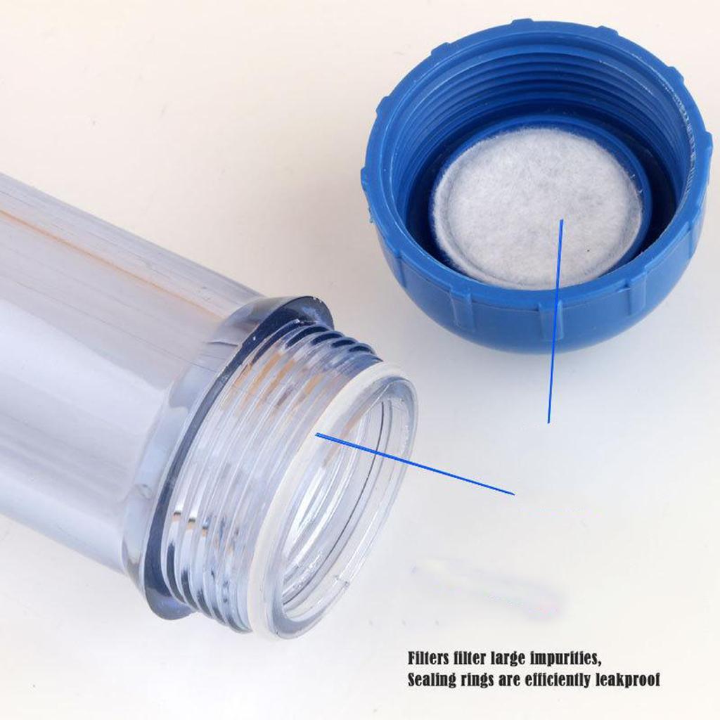 2X Clear Water Filter Housing Empty Bottle DIY Filter Shell Tube Inline Filter