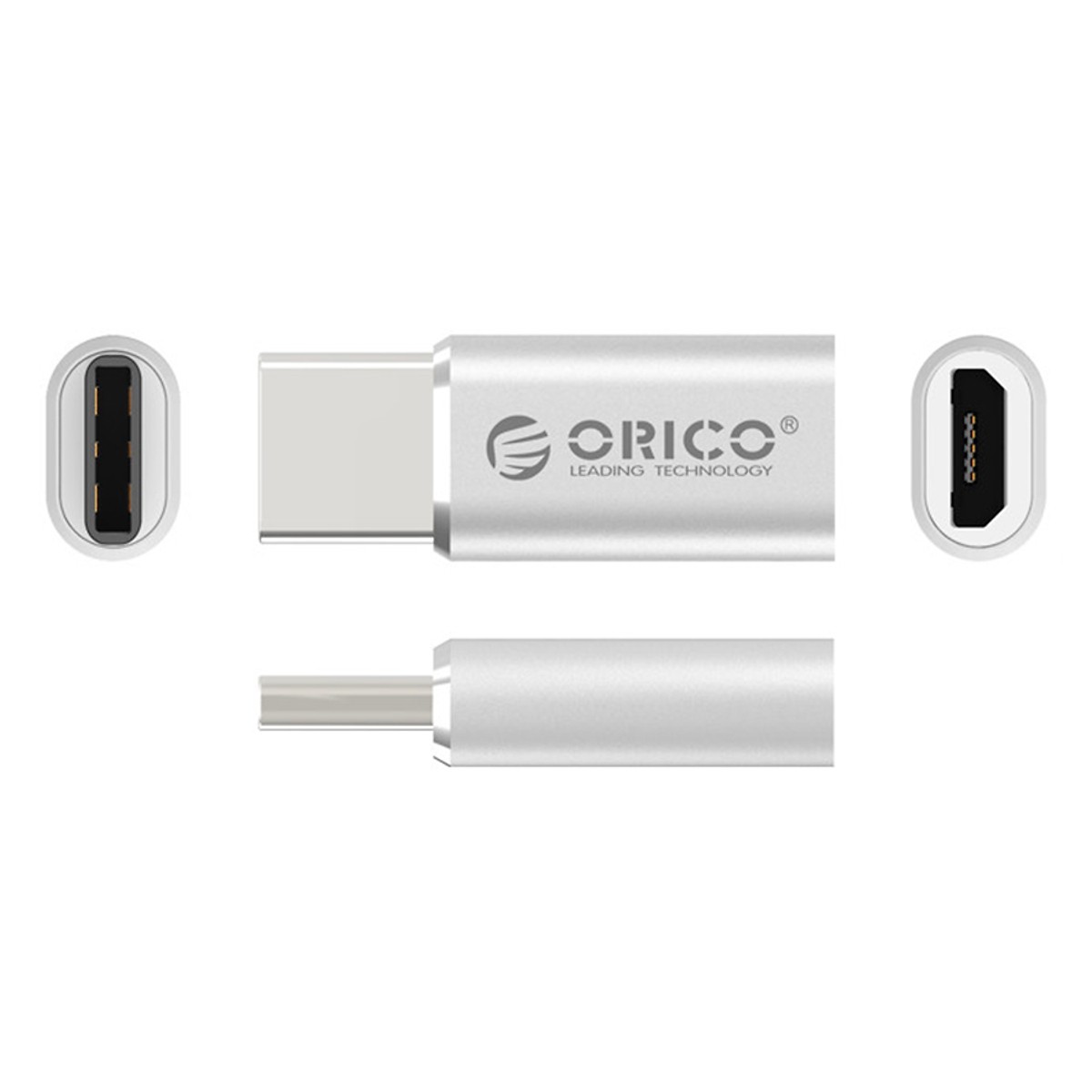 Đầu Chuyển Micro USB Type B Sang Type C Orico CTM1-SV - Hàng Chính Hãng