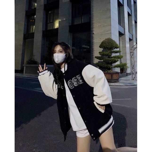 Áo khoác nhung CHOOSE kiểu bomber 2 lớp.from rộng thêu chữ nổi siêu đẹp vải mịn đẹp, HOT TREN NĂM 2022