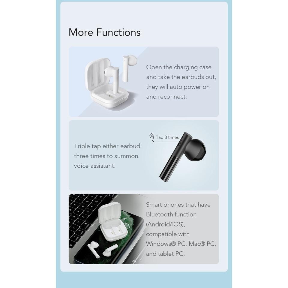 Tai nghe bluetooth không dây Haylou GT6 True âm thanh sống động chất lượng cao