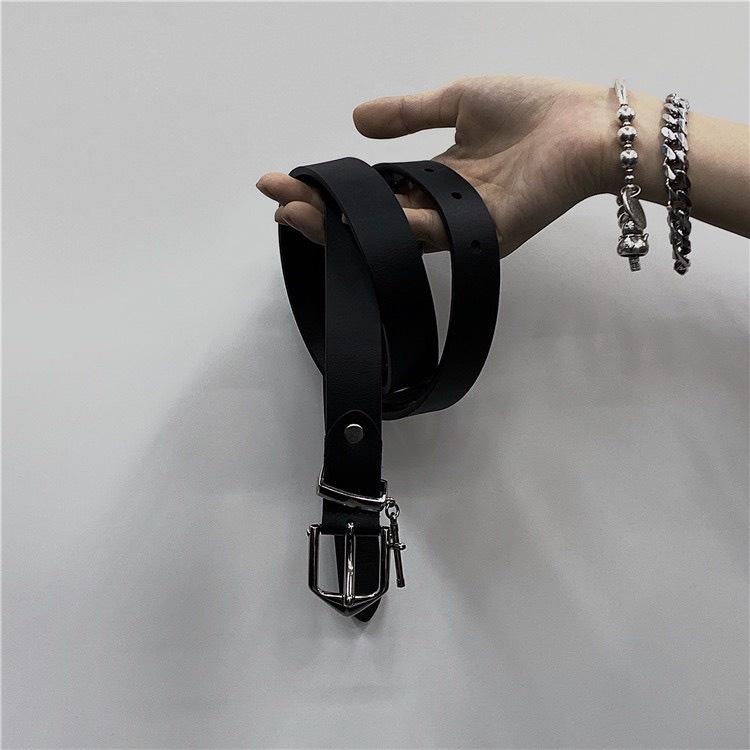 Thắt Lưng Nam Nữ Chữ thập bản nhỏ phong cách Hip hop trẻ trung - Dây Lưng Nam Nữ Unisex Mặt Kim Loại Streetstyle Maxshop